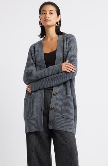 Nordstrom Signature Side Button selling Cashmere Cardigan