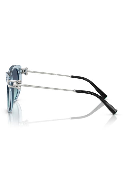 Tiffany & Co . 53mm Gradient Butterfly Sunglasses In Blue