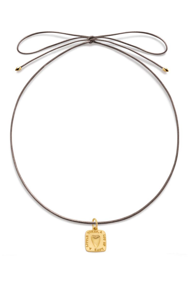 Love Token Cord Necklace, Main, color, 18K GOLD VERMEIL