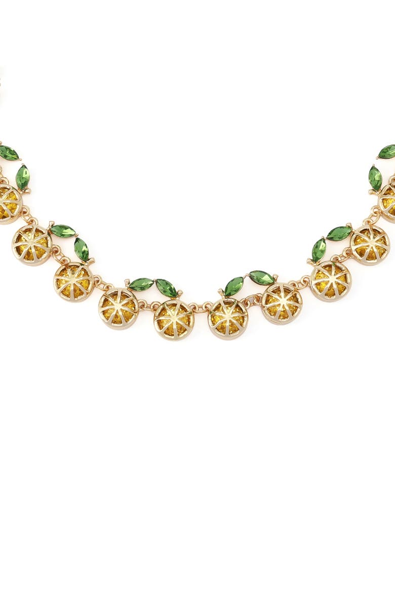 Betsey Johnson Lemon Collar Necklace, Alternate, color, 
