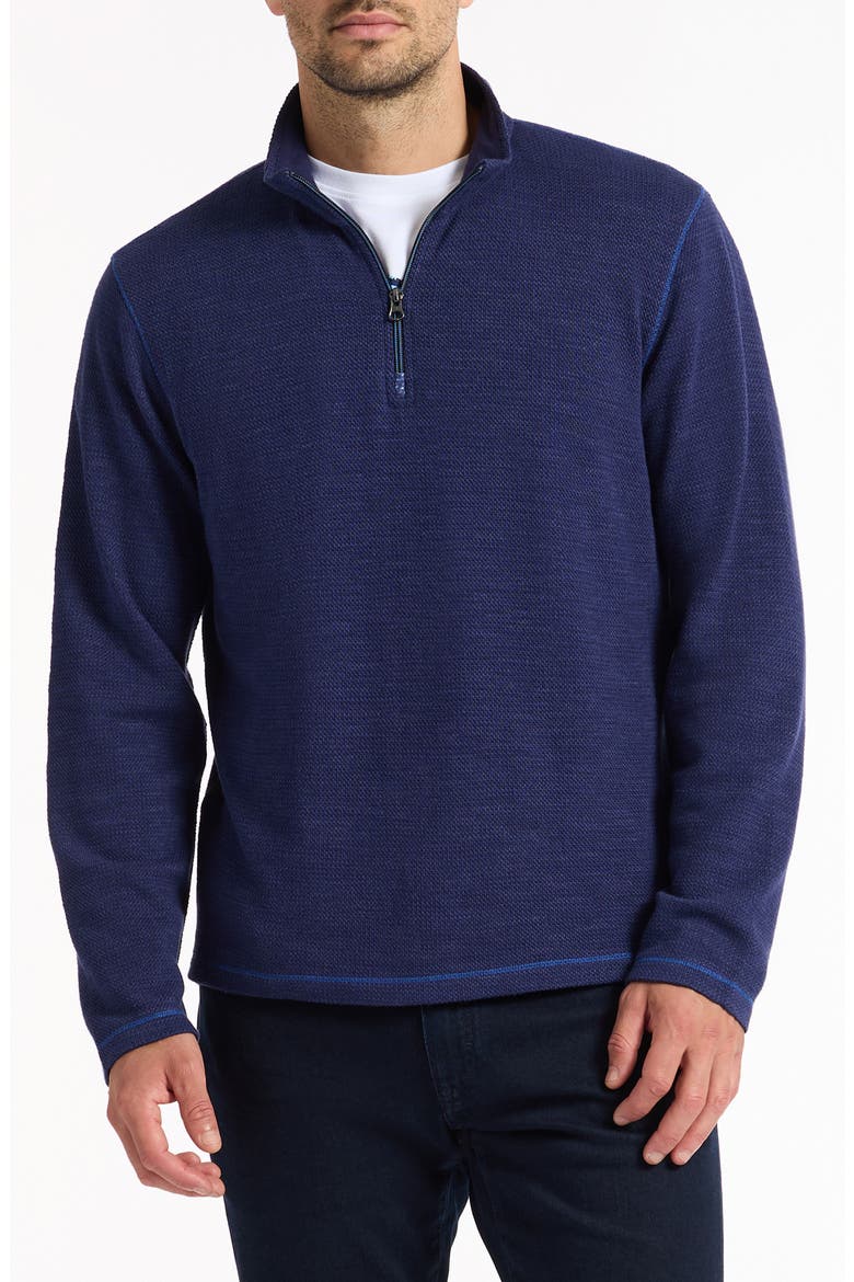 Griffin Quarter Zip Pullover, Main, color, NAVY