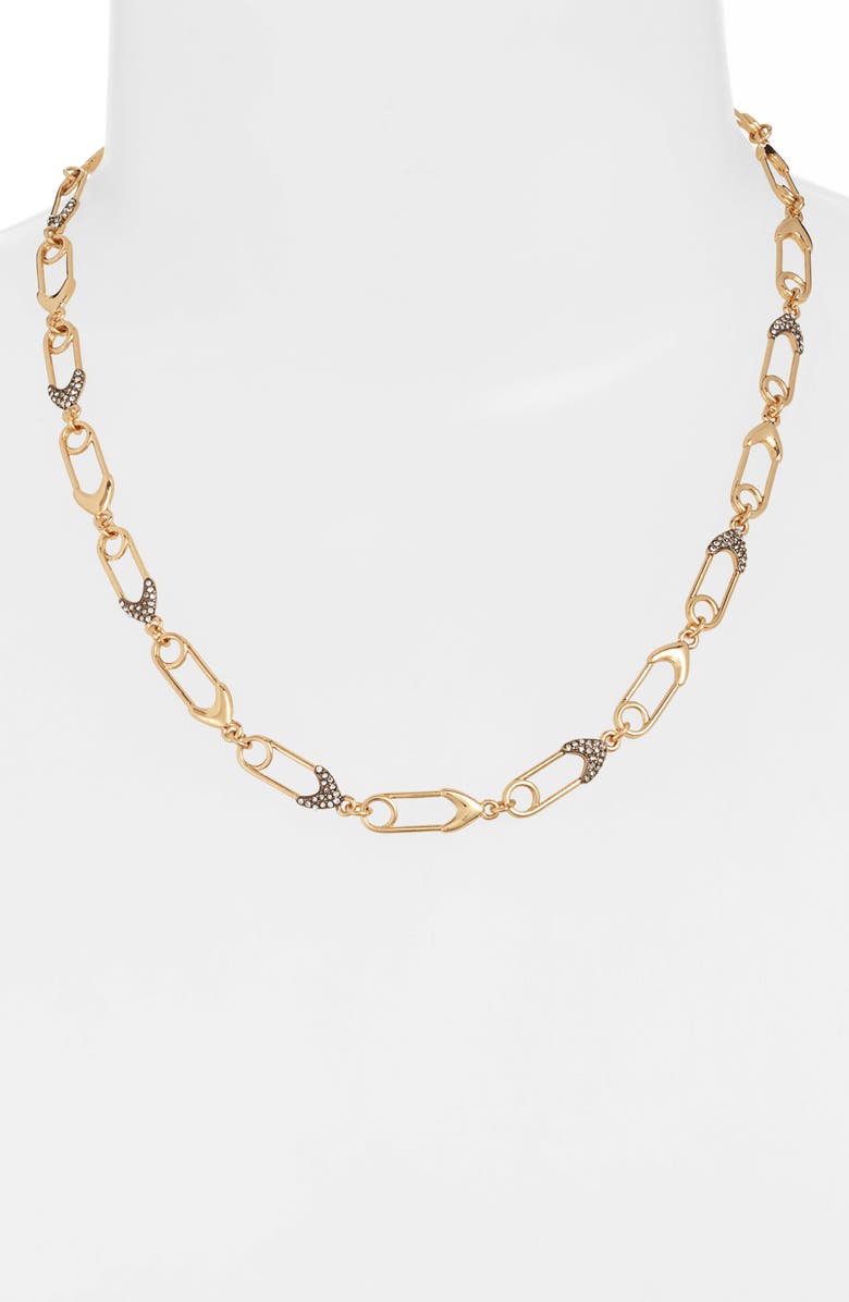 Stella & Dot Safety Pin Link Necklace, Alternate, color, 