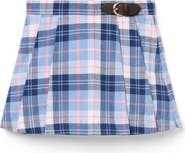 Janie and Jack Plaid Pleated Buckle Skirt
