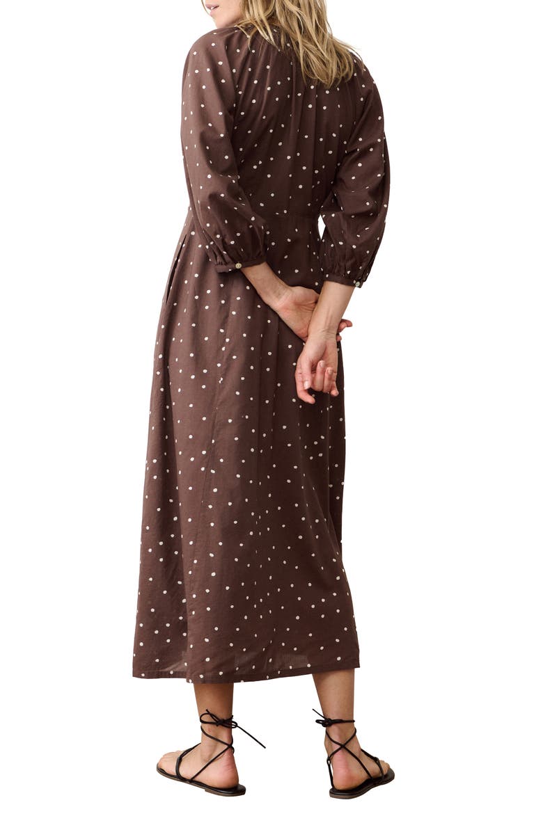 Willow Dot Maxi Dress, Alternate, color, CHOCOLATE POLKA DOT