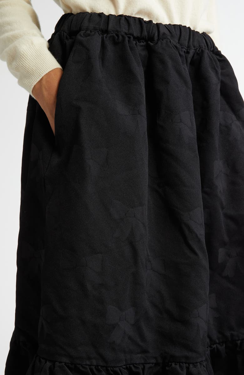 Comme des Garçons Girl Jacquard Ribbon Ruffle Skirt, Alternate, color, 