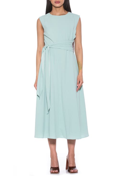 Paris Sleeveless Asymmetric Tie Midi Dress