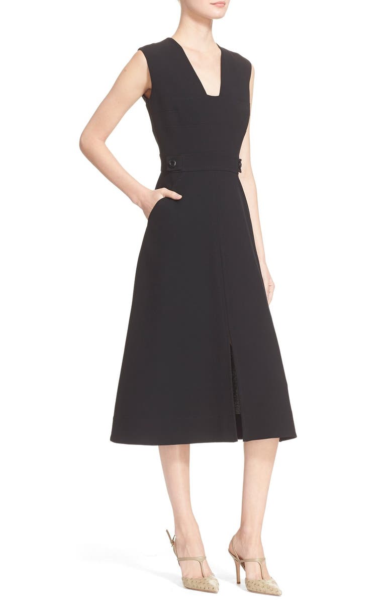 ESCADA Sleeveless Cotton & Silk Dress, Alternate, color, 