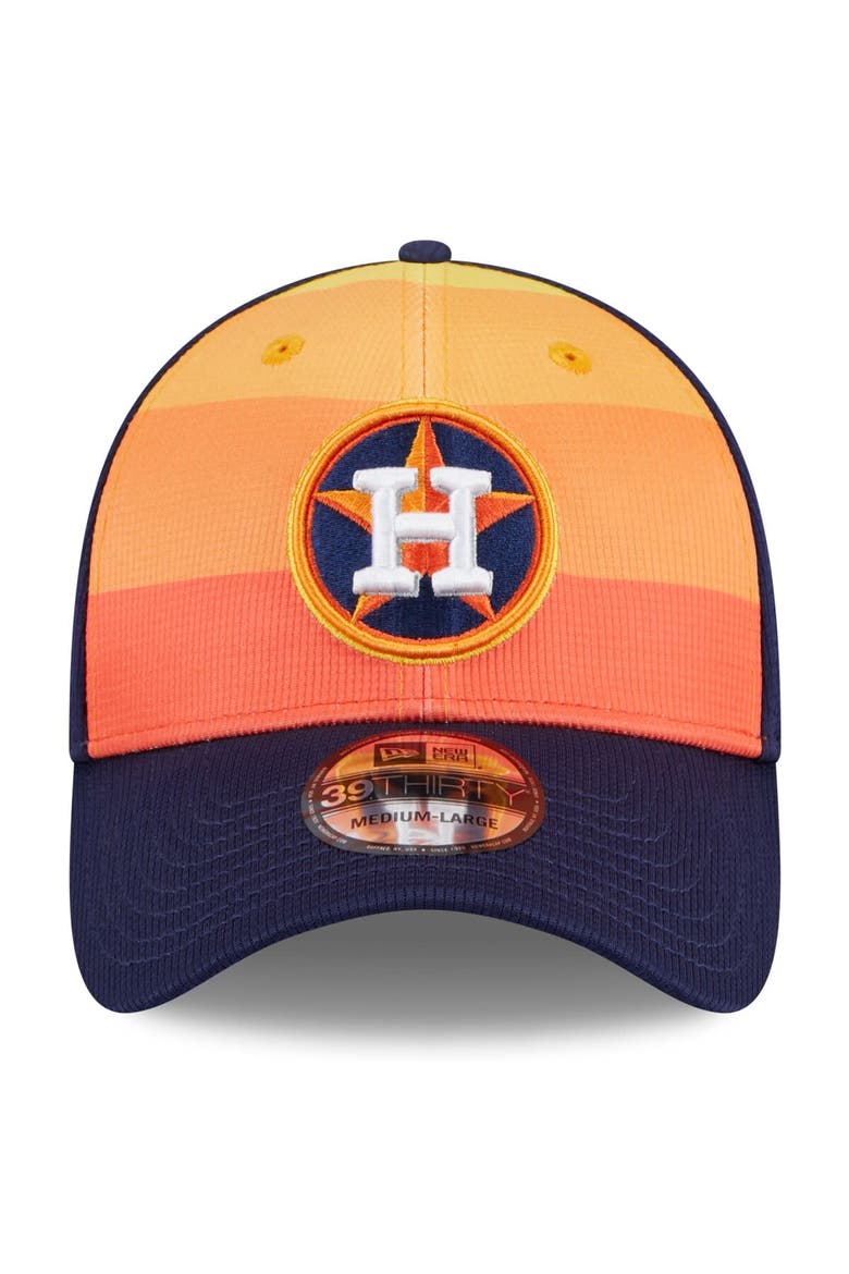 Men's New Era  Orange Houston Astros 2024 Batting Practice 39THIRTY Flex Hat, Alternate, color, Orange