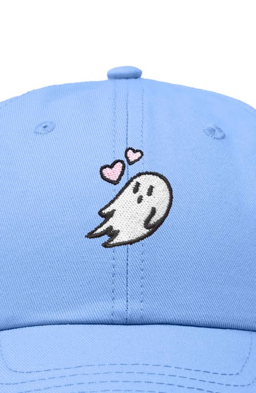 Dalix Heartly Ghost Embroidered Cap In Light Blue
