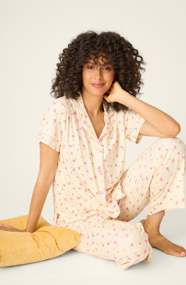 PJ Salvage For the Mamas Pajamas with Face Mask, Alternate, color, Butter