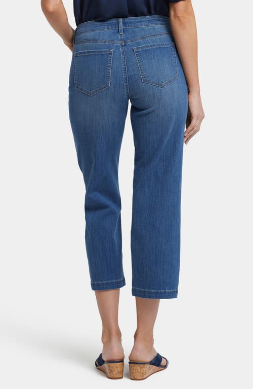 Nydj Piper Button Fly Relaxed Crop Straight Leg Utility Jeans In Costa Brava