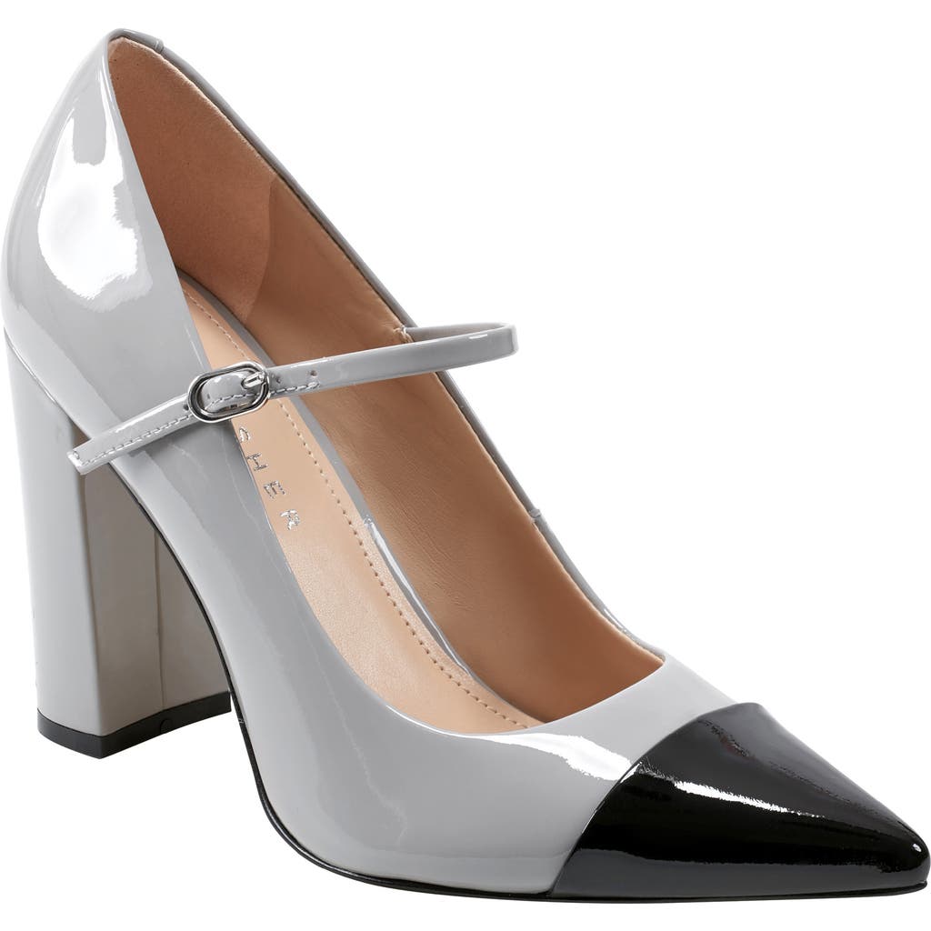 Marc Fisher Ltd Anellie Pointed Toe Pump In Light Grey Patent