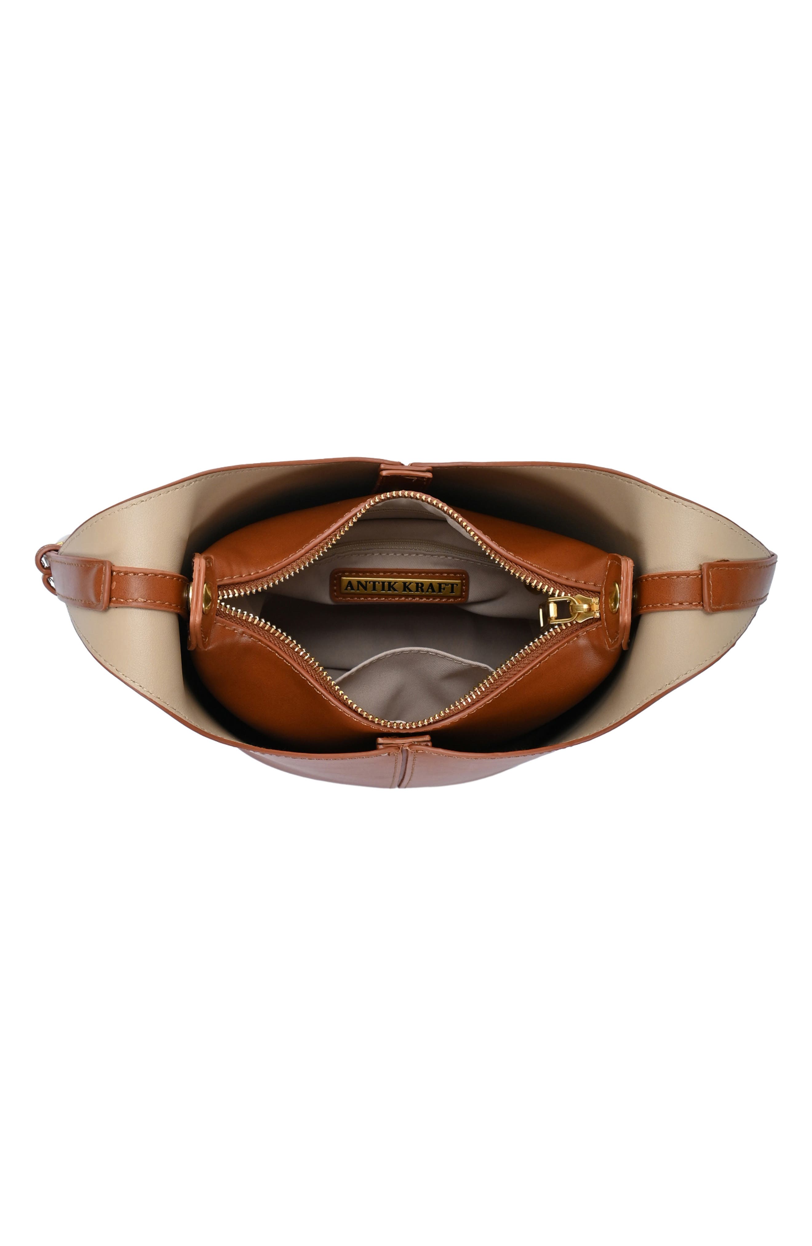 Antik Kraft Hobo Bag with Pouch, Alternate, color, Tan