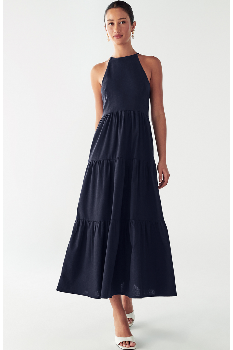 Aquila Maxi Dress, Main, color, Navy Blue
