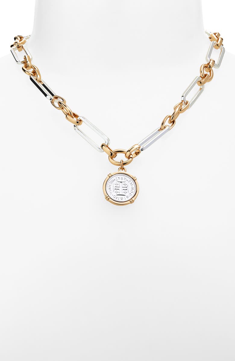 Panacea Two Tone Pendant Necklace, Alternate, color, 