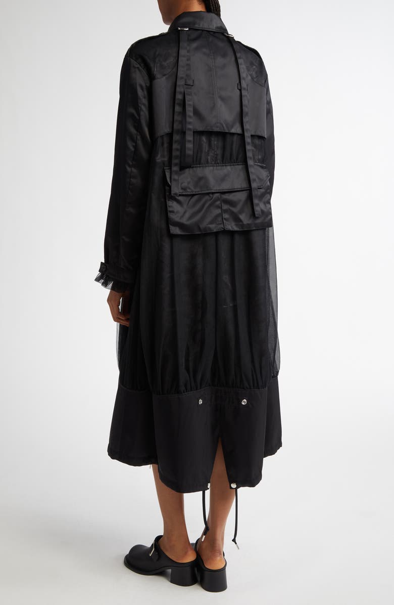 Noir Kei Ninomiya Mixed Media Reversible Long Jacket, Alternate, color,