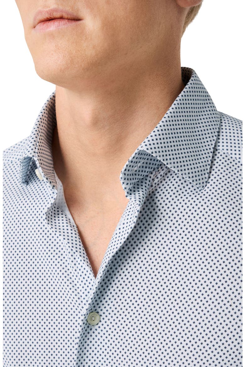 Slim Fit Medallion 4Flex Fit Stretch Jersey Dress Shirt, Alternate, color, MEDIUM BLUE