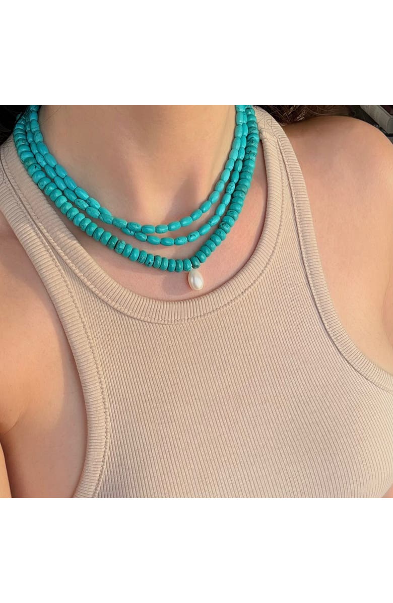Leni James The Marbella Turquoise Necklace, Alternate, color, Green, Blue