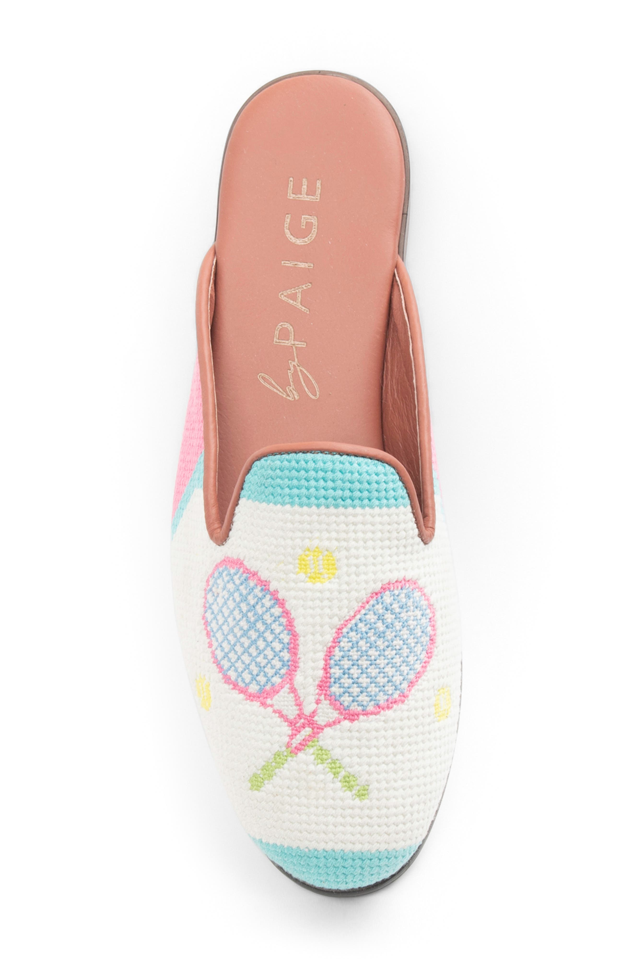 ByPaige Needlepoint Mule, Alternate, color, White