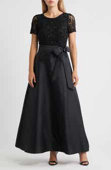 Pisarro Nights Lace & Taffeta Gown