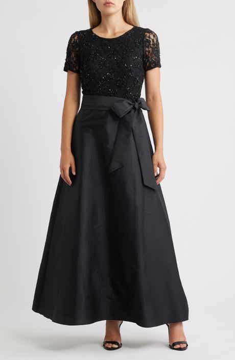 Pisarro Nights Lace & Taffeta Gown