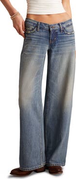 Lucky Brand Ultra Low Rise Baggy Wide Leg Jeans