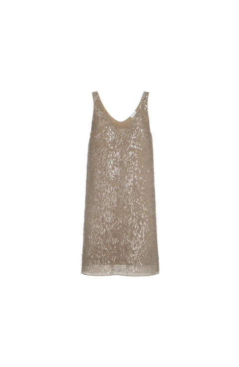 Mini dress with dazzling embroidery