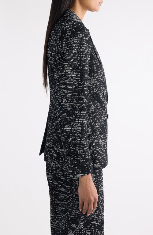 Dries Van Noten Beaura Abstract Swirl Jacquard Double Breasted Blazer In Black