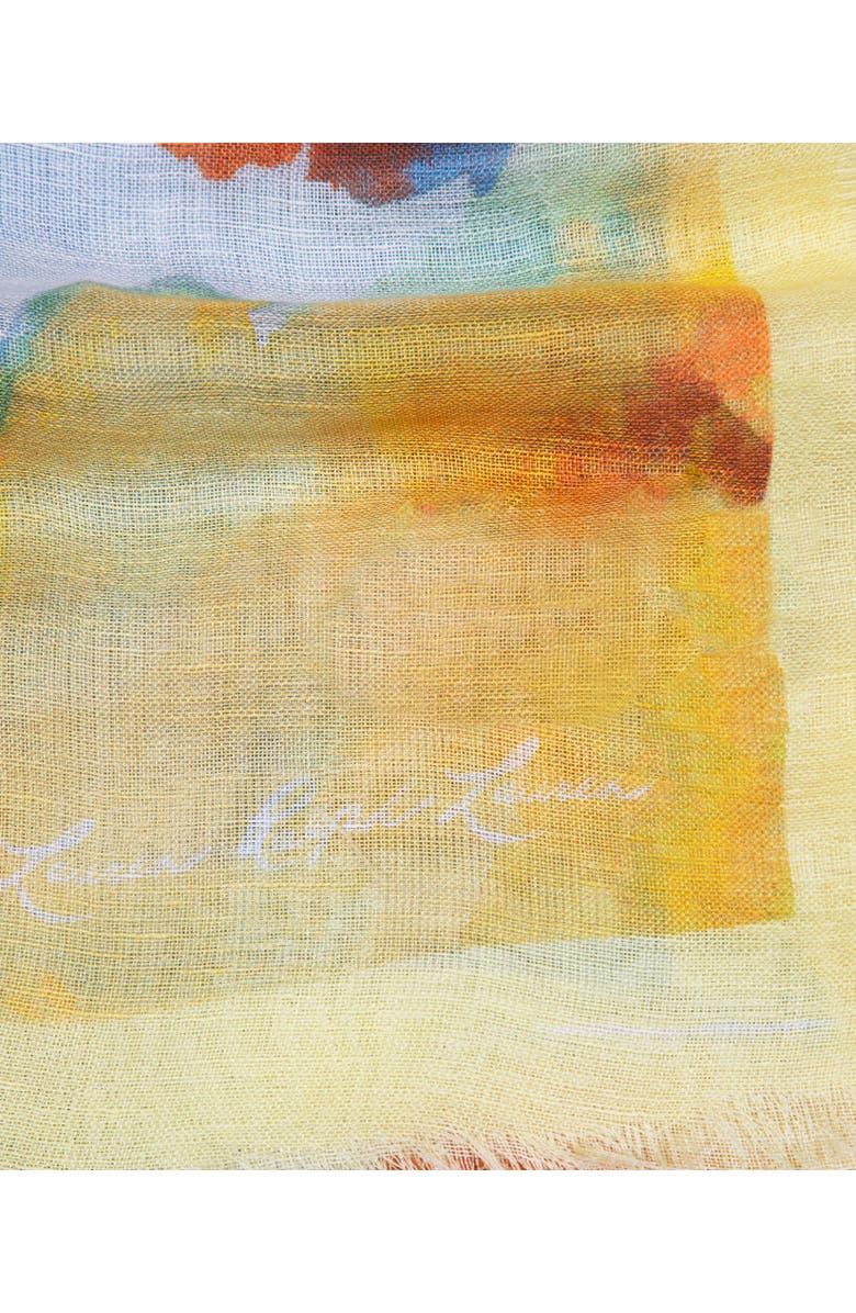 Lauren Ralph Lauren Floral Wrap, Alternate, color, Lemon Sorbet