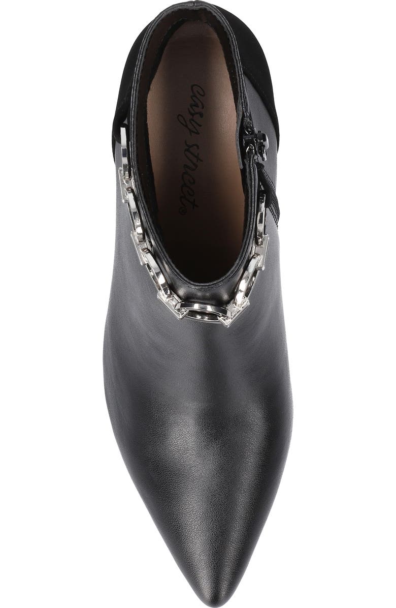 EASY STREET Jinx Pointed Toe Kitten Heel Bootie, Alternate, color, Black-Lamy