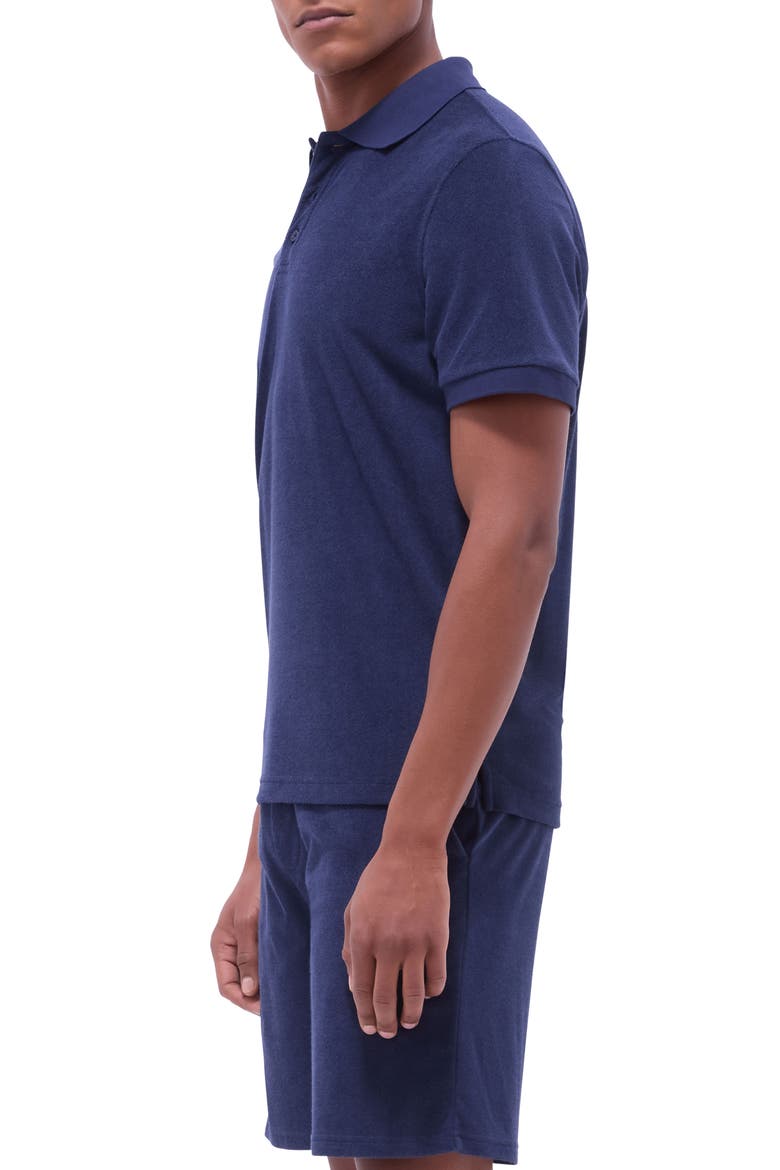 Cotton Blend French Terry Polo, Alternate, color, NAVY