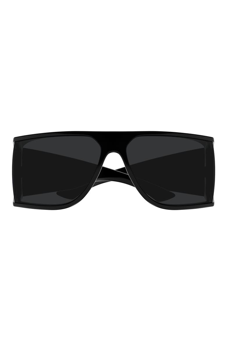 SL 806 75mm Oversize Rectangular Sunglasses, Main, color, BLACK