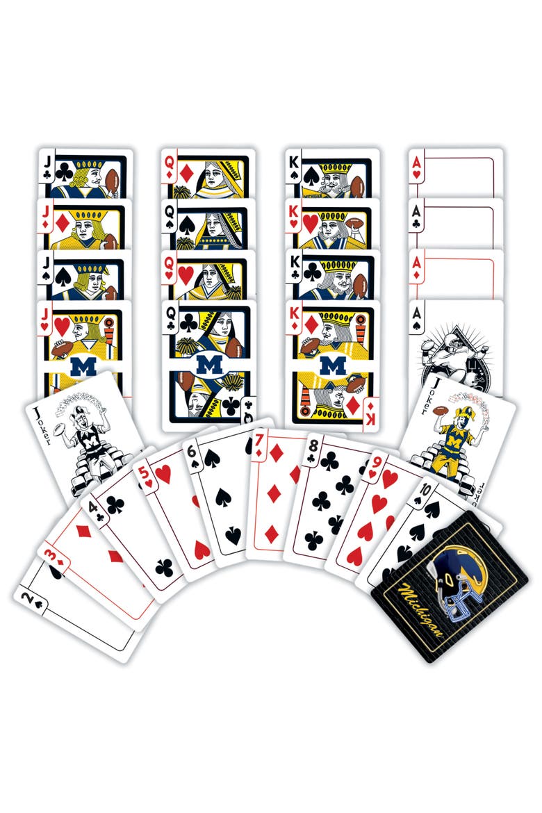 Michigan Wolverines Neon Playing Cards, Alternate, color, Multicolor