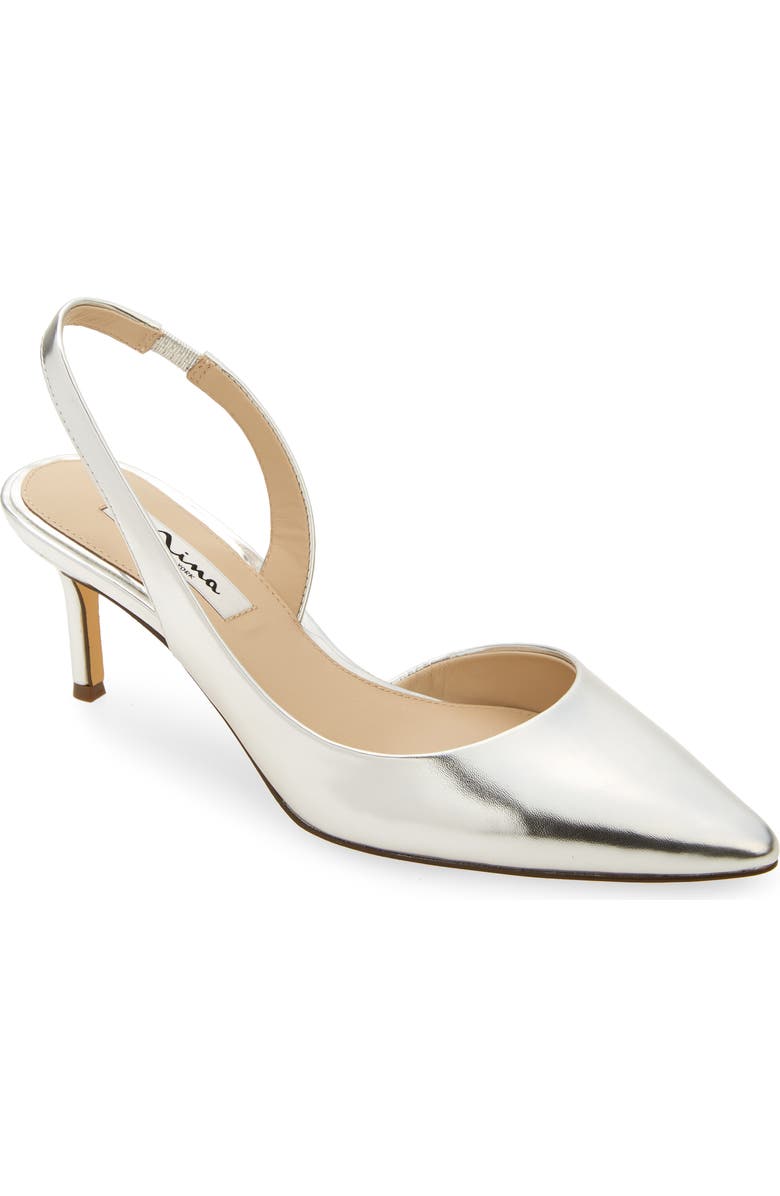 Nina 60 Slingback Half d'Orsay Pointed Toe Pump, Main, color,