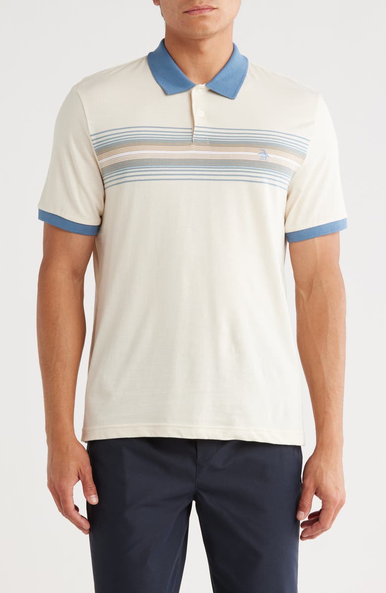 Original Penguin Jersey Yarn Dye Polo, Main, color, Birch