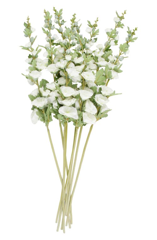 Sonoma Sage Home Set Of Eight Hollyhock Artificial Flowers In White