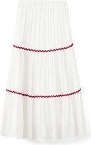 MANGO TEEN Contrast Trim Maxi Skirt