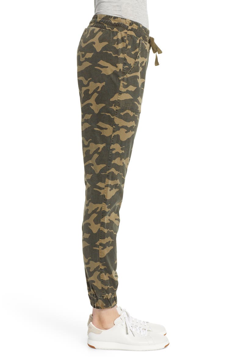Camo Patch Pocket Jogger Stretch Cotton Pants, Alternate, color, KHAKI CAMO