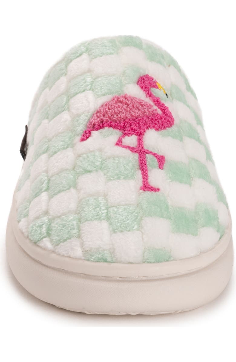 MUK LUKS Joss Faux Shearling Lined Slipper, Alternate, color, Mint Flamingo