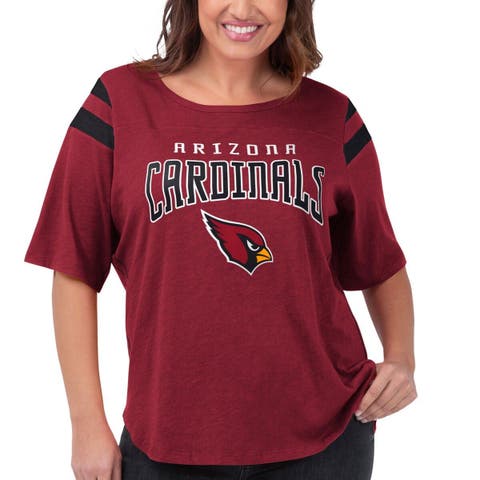 Women's G-III 4Her by Carl Banks Cardinal Arizona Cardinals Plus Size Linebacker T-Shirt
