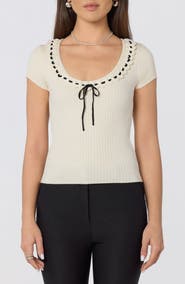 ASTR the Label Lina Scoop Neck Knit Top