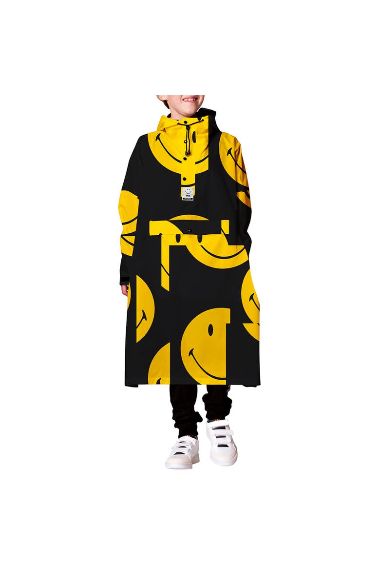 Kids Rain Poncho All Smiles x Smiley, Main, color, Yellow