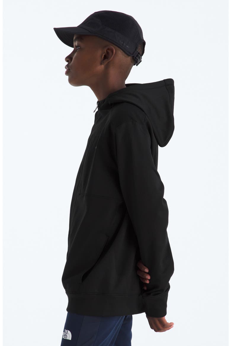 Kids' Performance Fleece Full Zip Hooded Jacket, Alternate, color, TNF BLACK