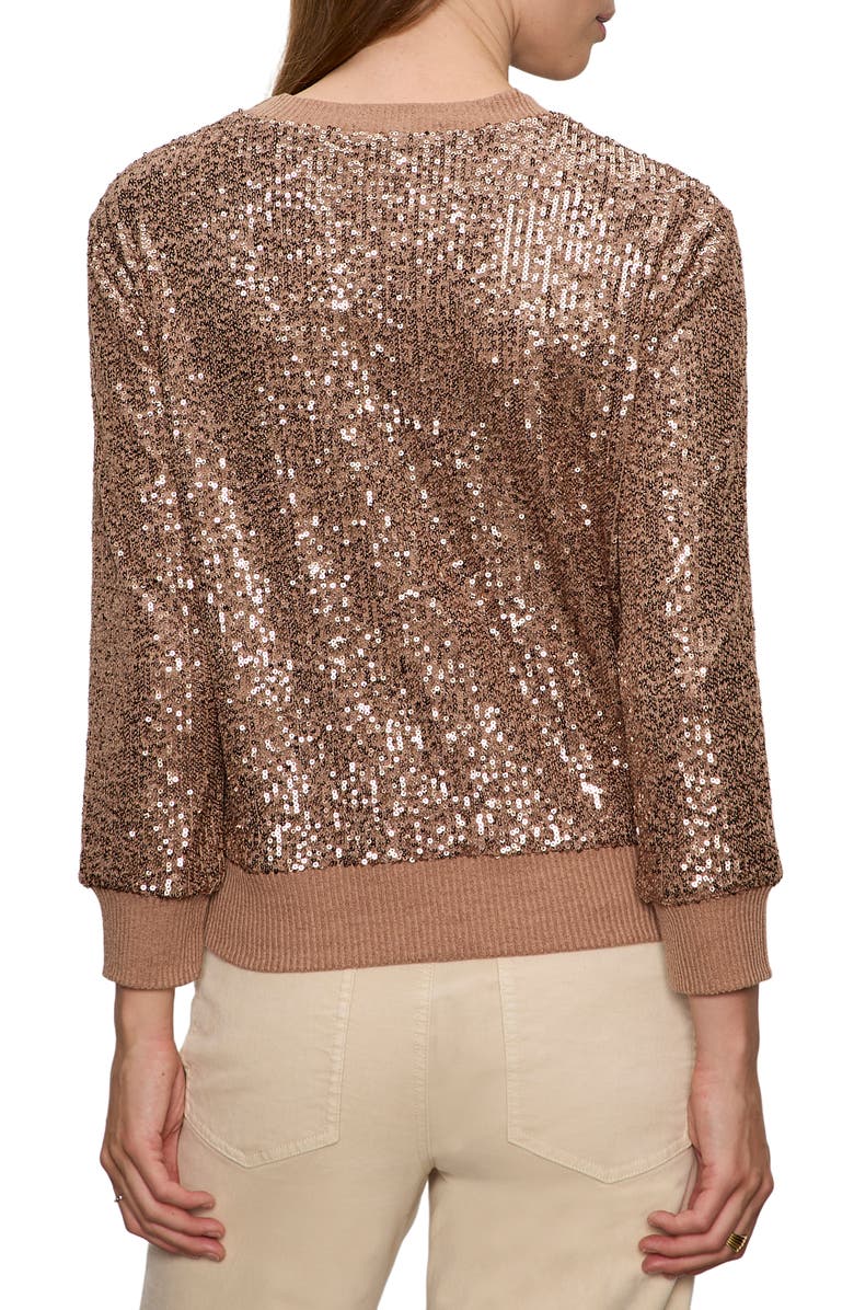 Sanctuary Relaxed Sparkle Knit Top, Alternate, color, Mocha