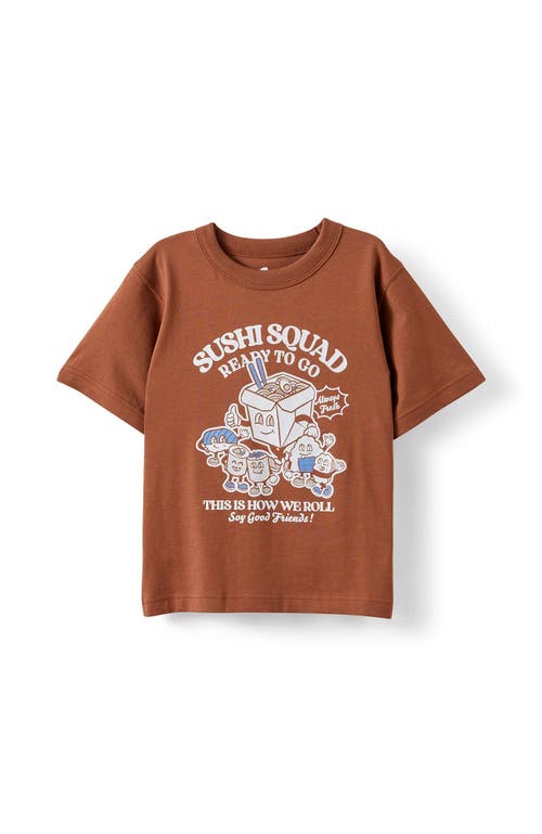 Cotton On Kids Kid's Jonny Short Sleeve Graphic Print Tee In Brown