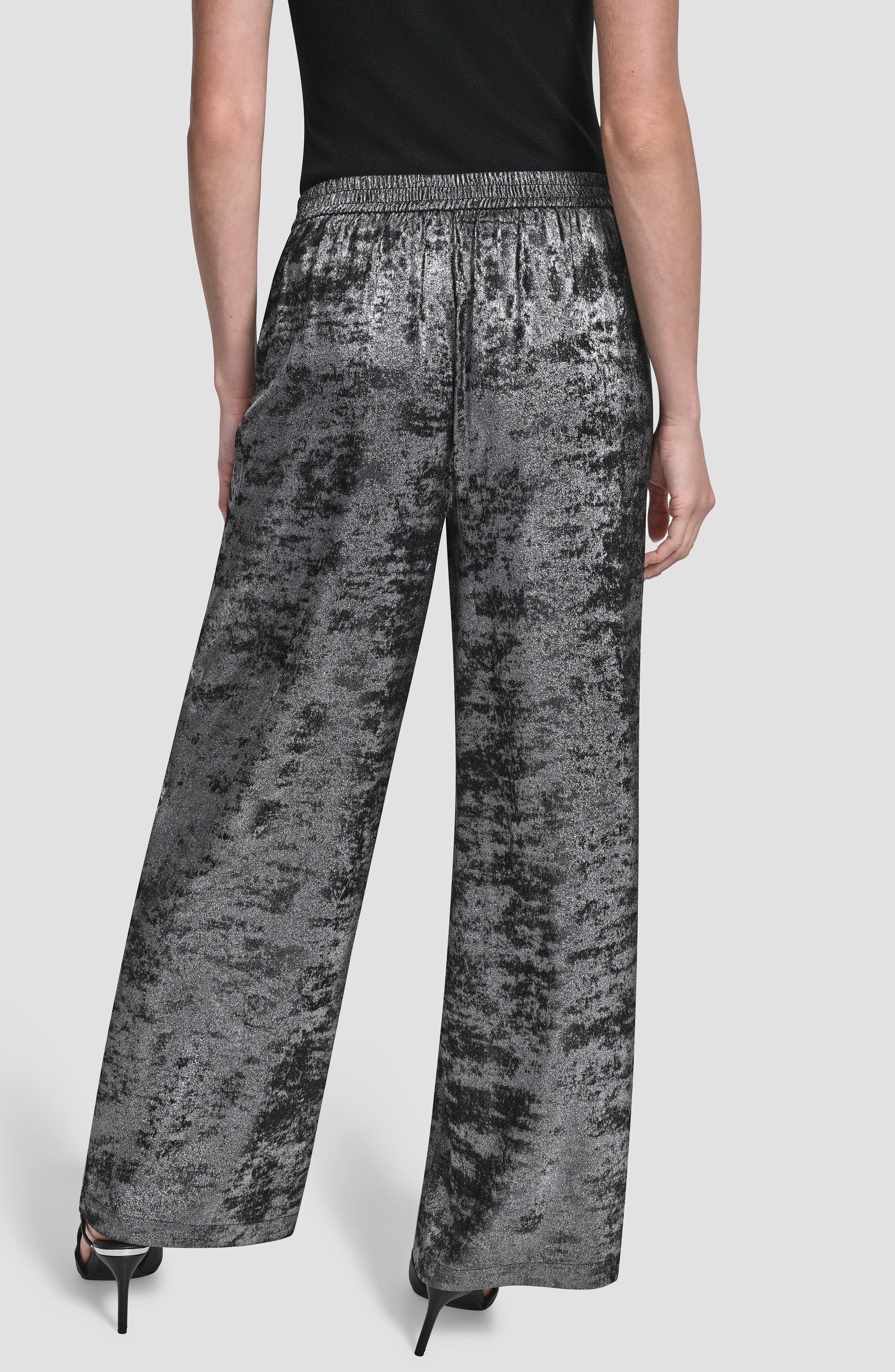 Wide Leg Liquid Velvet Pants - image 2