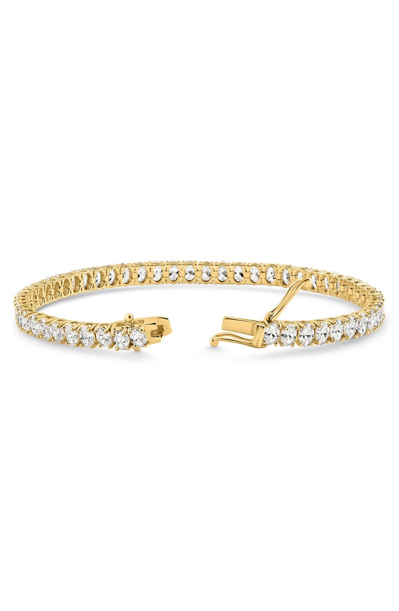 Bliss Diamond 10Ct Oval Diamond Tennis Bracelet 14k Gold 7" Lab Grown, Alternate, color, 14K Yellow Gold
