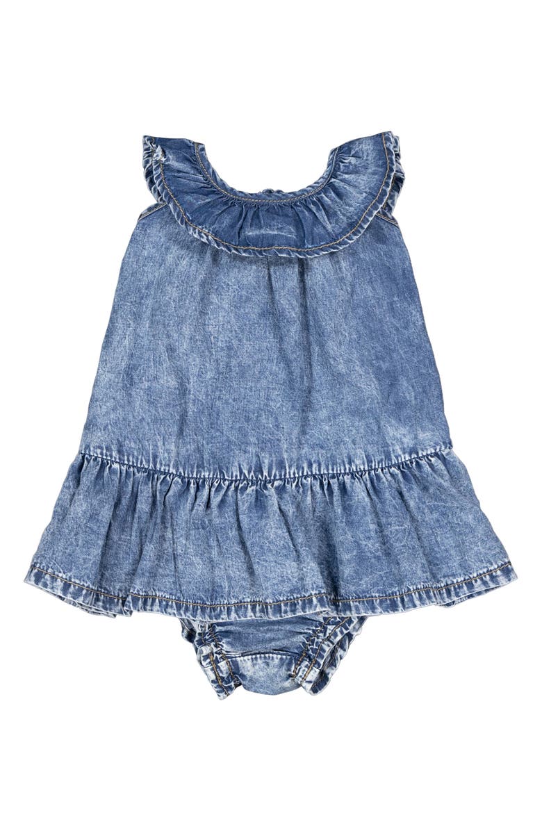 Joe's Jeans Denim Dress & Bloomers Set, Main, color, Mid Blue
