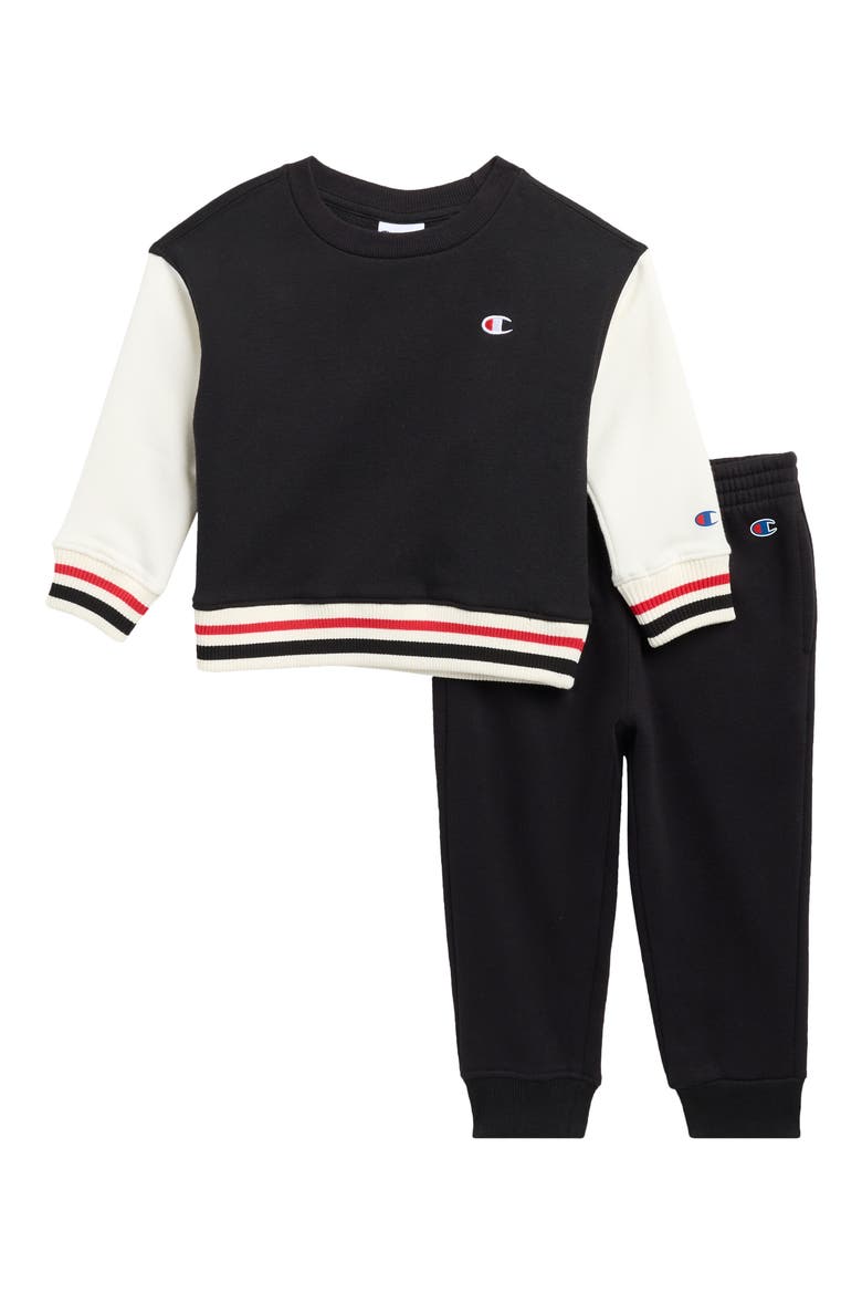 Kids' Oversize Sweatshirt & Joggers Set, Main, color, BLACK ONYX