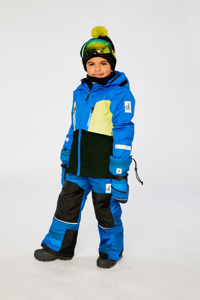 Teknik Jacket & Pants Two Piece Snowsuit, Alternate, color, Royal Blue and Yellow